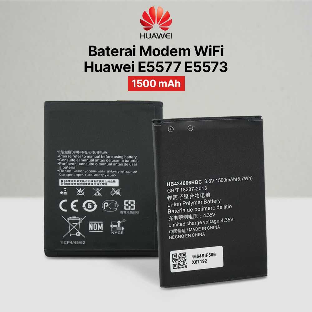 ( HDstore19 bisa COD ) Baterai Modem WiFi Huawei E5577 E5573 1500mAh - HB434666RBC