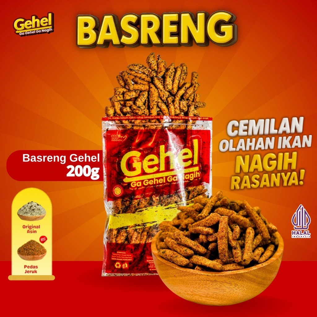 

Gehel Basreng 200gr - Makanan Ringan