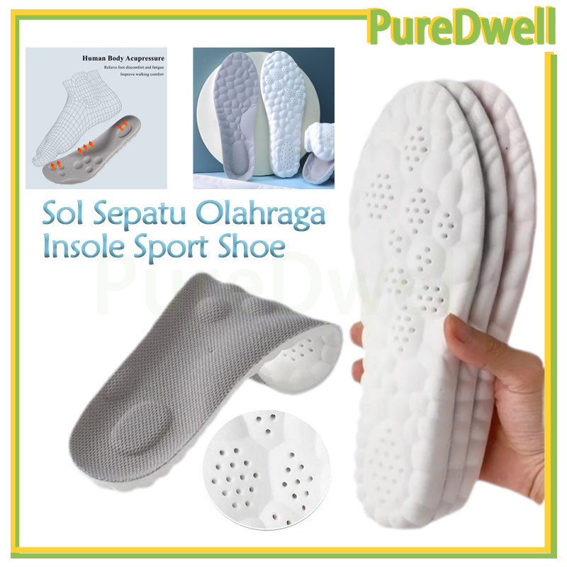 Alas Kaki Insole Super Empuk Sepatu/Pria Dan Wanita 4D Sol /Anti Pegal Insole