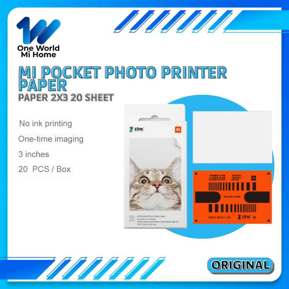 

Xiaomi ZINK 3-inch Paper 20/60/100/200 PCS High Quality Self-adhesive Photo Print For MI Mini Pocket Printer terlaris