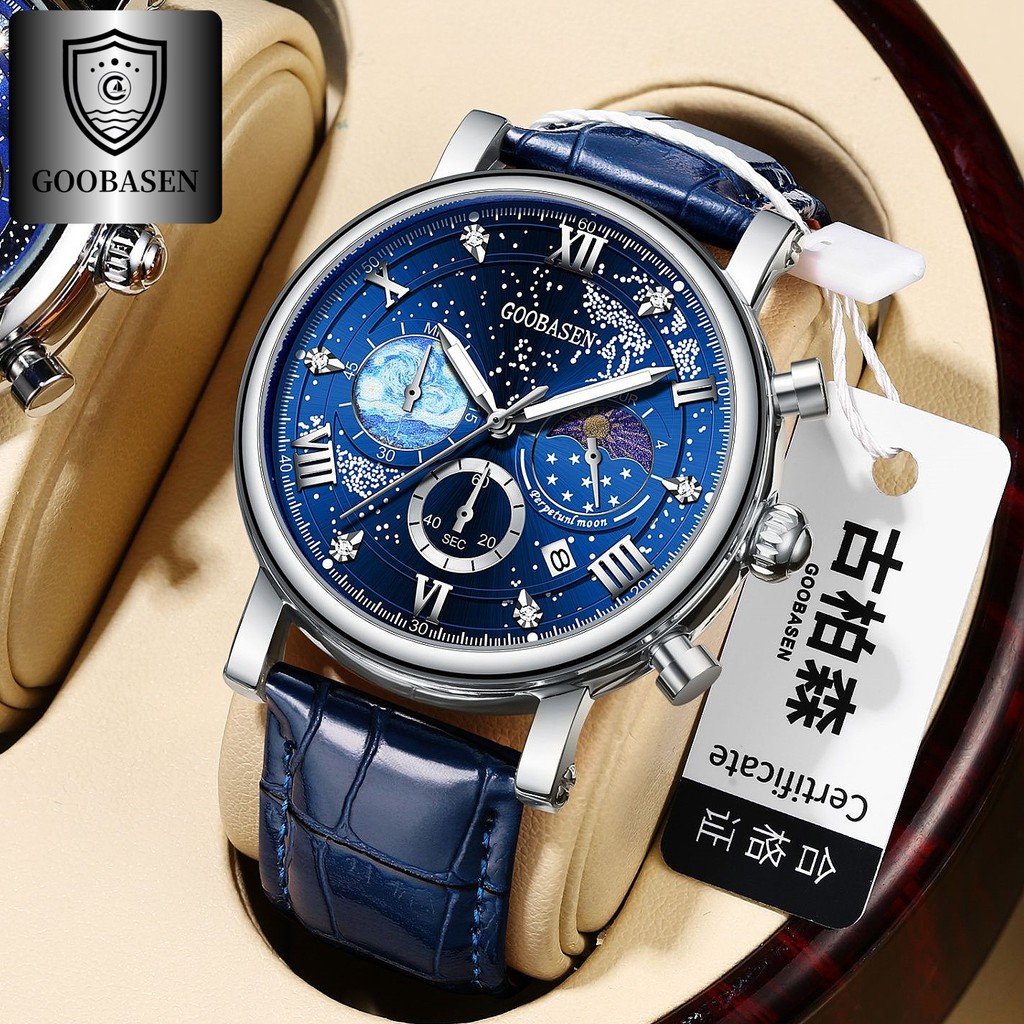 

Jam Tangan Pria Multifungsi Guberson Langit Berbintang Besar Tahan Air Kalender Bercahaya