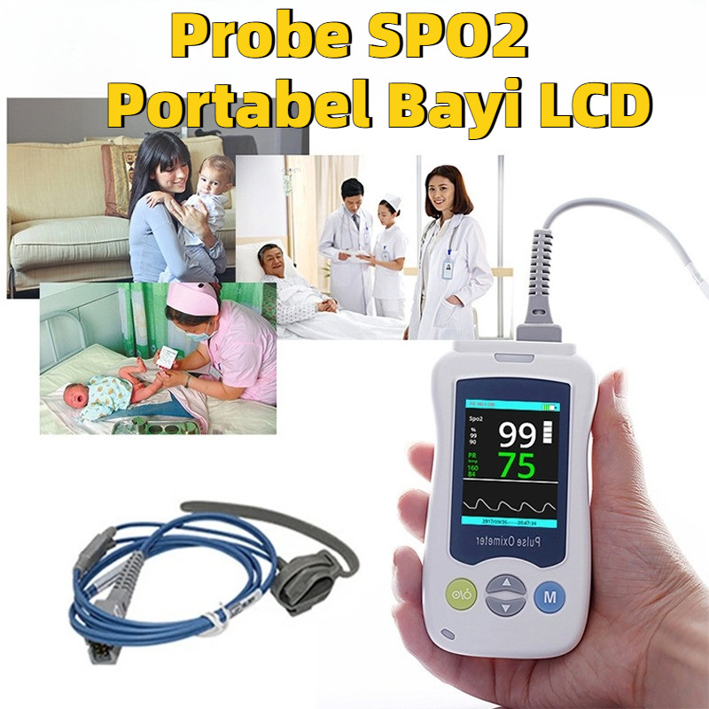 Oximeter Bayi Neonate Newborn Probe Handheld SPO2 Nirkabel untuk Rumah Sakit