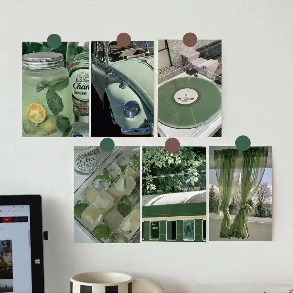 

15 New Green Summer Fresh and Artistic Style Postcard Interior Wall Frame Decoration Cards