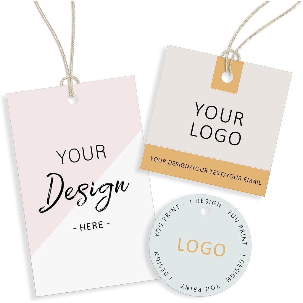 

Customized Hang Tags Labels For Clothes Trademark Manufacture Clothing Paper Sewing Tag printed Tags