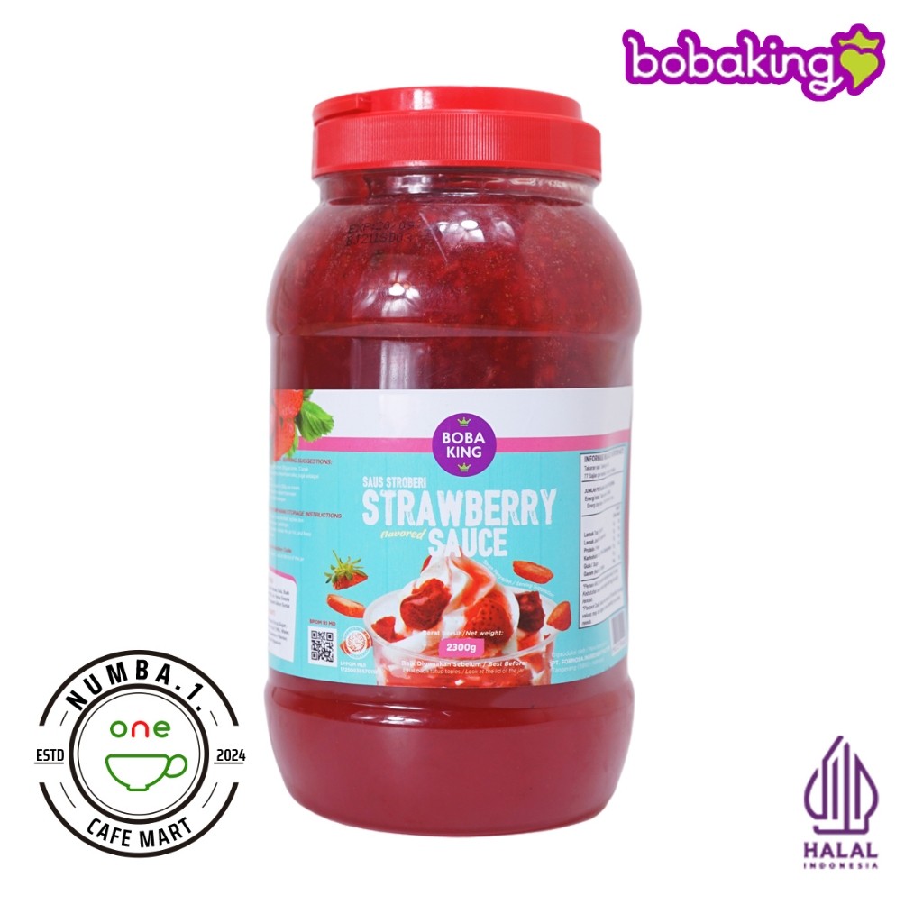 

New 2.3kg Bobaking Strawberry Sauce (saus stoberi)Premium