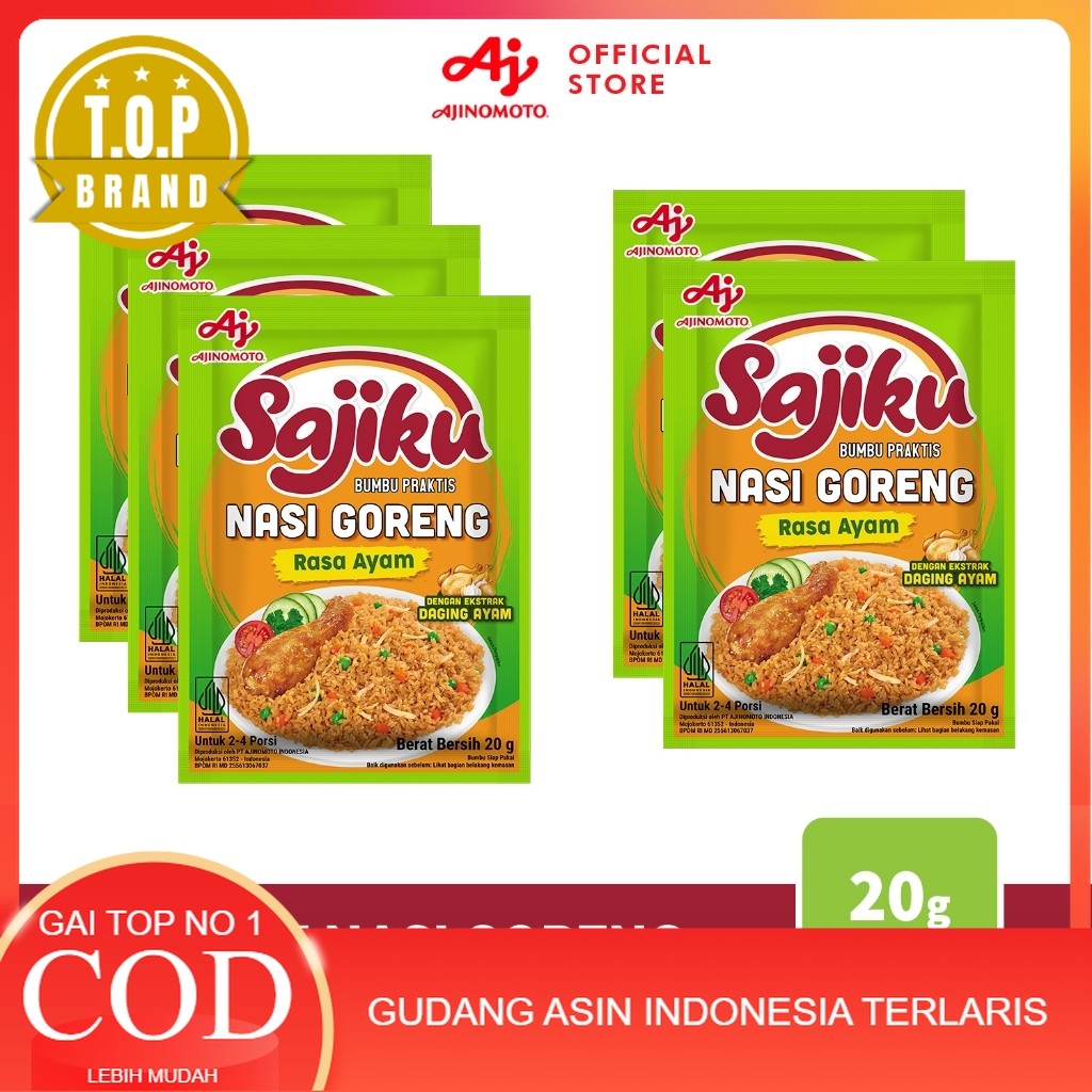 

Sajiku® Bumbu Praktis Nasi Goreng Rasa Ayam 20gr (2 pcs)