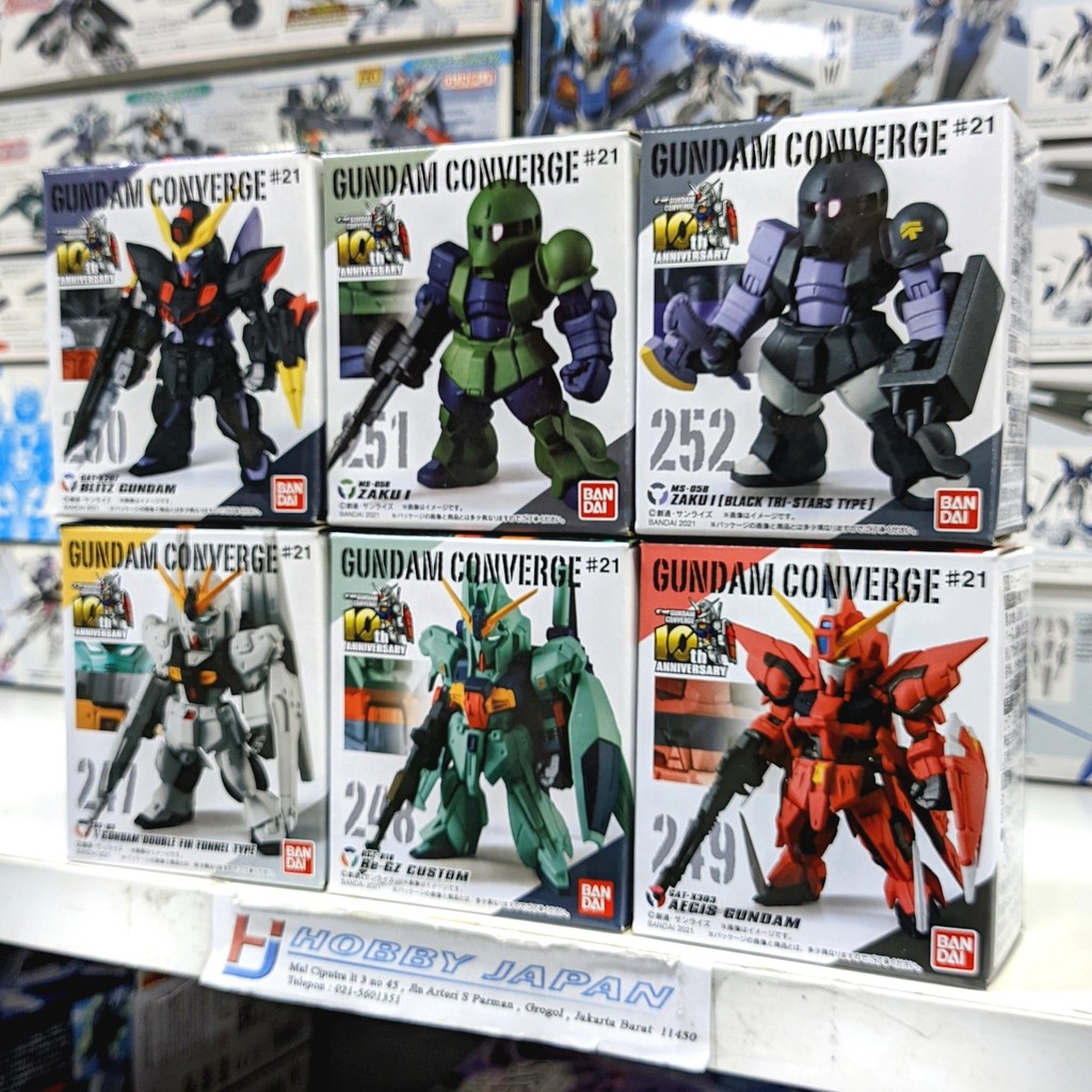FW Gundam Converge #21 Set of 6pcs Nu Gundam Aegis Blitz  Re Gz Zaku