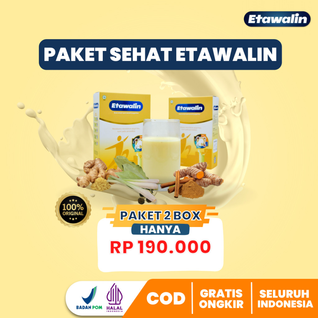 

Paket sehat - susu Etawalin 2 box premium pereda nyeri sendi & tulang rematik asam urat asli 100% original susu kambing bubuk murni dengan bahan herbal alami rasa jahe bantu jaga kesehatan tulang sendi orang tua dan dewasa ampuh cegah osteoporosis