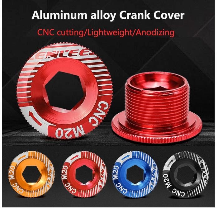 BAUT PENGUNCI CRANK m20 Risk ht2 Penutup Arm Crank KIRI ALLOY BOLT HOLLOWTECH 2 SEPEDA MTB - Hitam