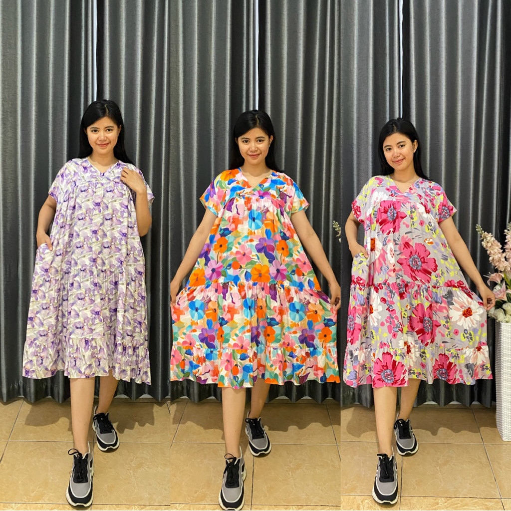 Masayu Homedress Rayon Premium Motif Bunga