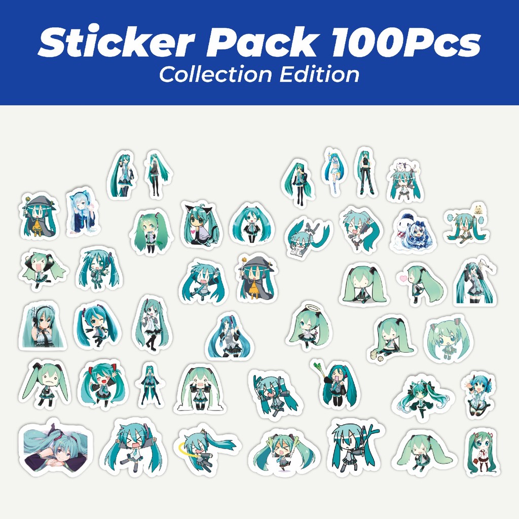 

Hot Stiker Anime Hatsune Miku Lucu Anti Air Stikers Berperekat Waterproof Sticker Decal Buat Motor Helm Buku Journal Koper Casing HP Laptop Botol Minum