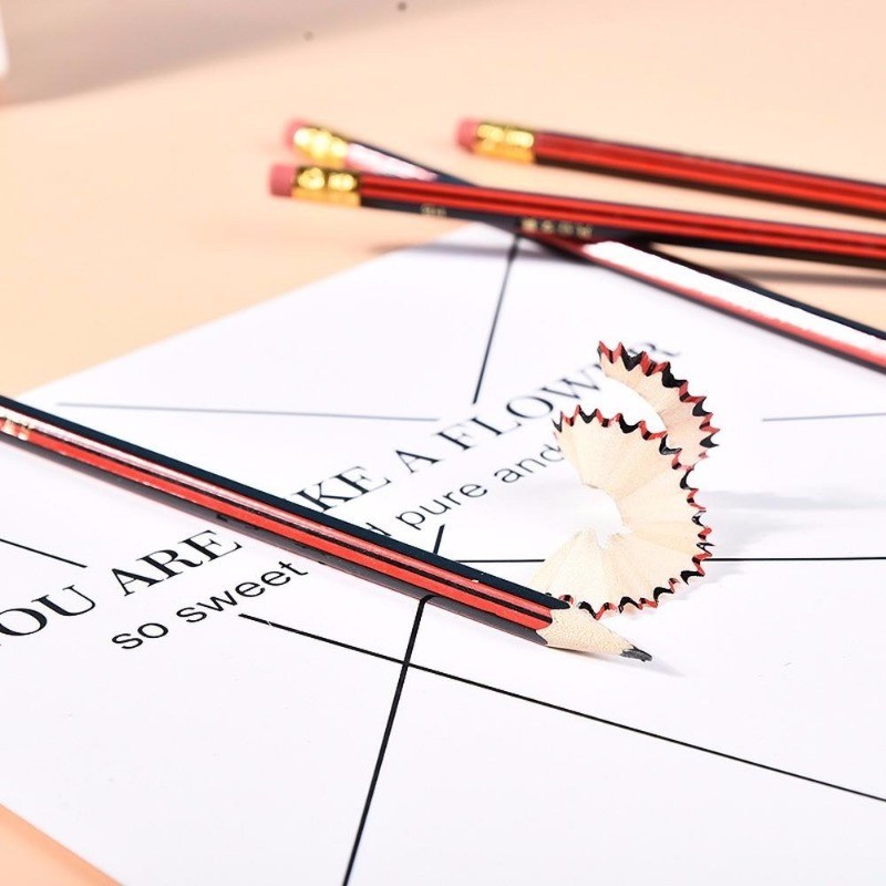 

10Pcs /Lot Sketch Pencil Wooden Lead Pencils HB Pencil with Eraser Children Drawing Pencil School Writing Stationery