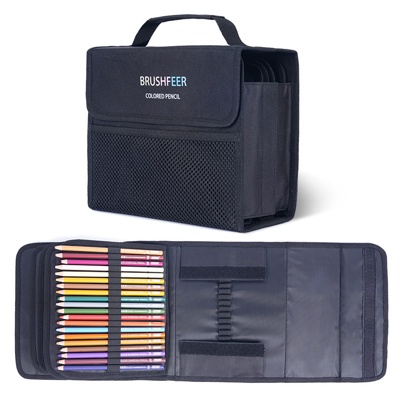 

High-Quality 200-Hole Handheld Pencil Case Colorful Sket ing Pencils Stationery Storage Bag for Artists And Students