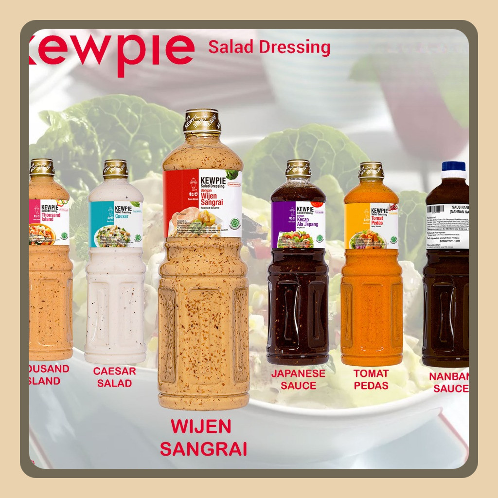 

Kewpie Wijen Sangrai Salad Dressing Saus Siram 1 Liter