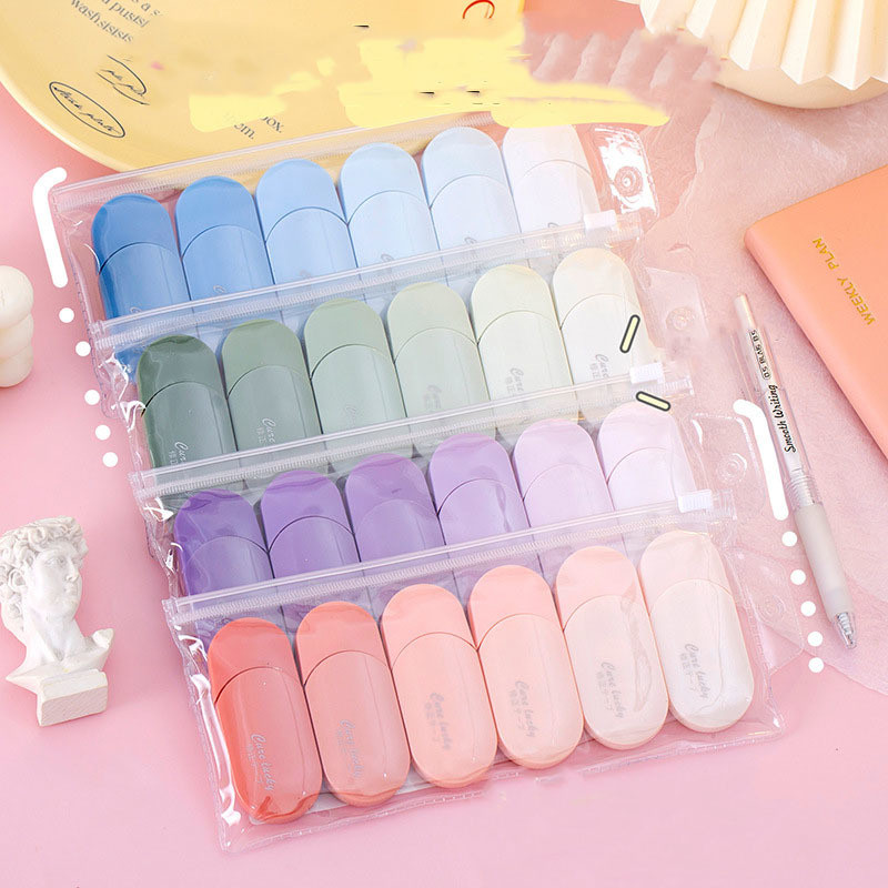 

1 Set/6 Piece Cute Kawaii Gradation Correction Tape Altered Tools Sool Office Corrector Stationery Sweet Novelty Supplies