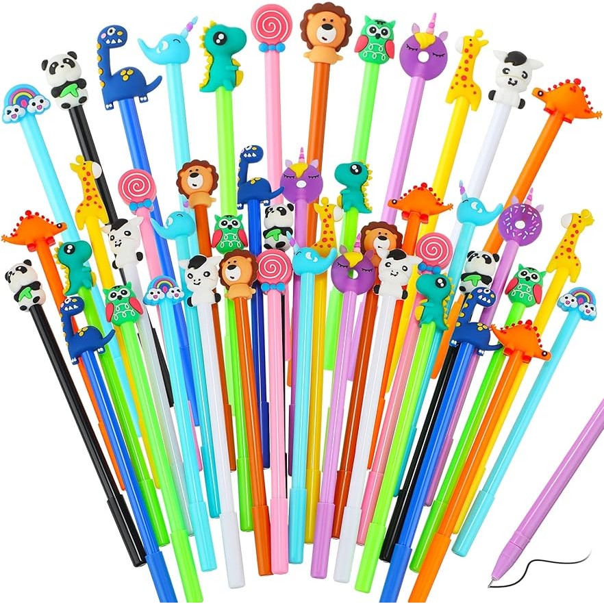 

24 Pcs Cartoon Cute Fun Gel Pens Set Girls Funny Writing Tools Teaers Sool Office Easter Day Gifts Supplies Back To Sool