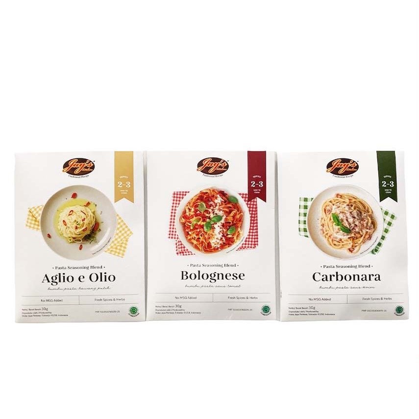 

Jays Pasta Seasoning Bolognes /Aglio Olio/Carbonara Bumbu Pasta