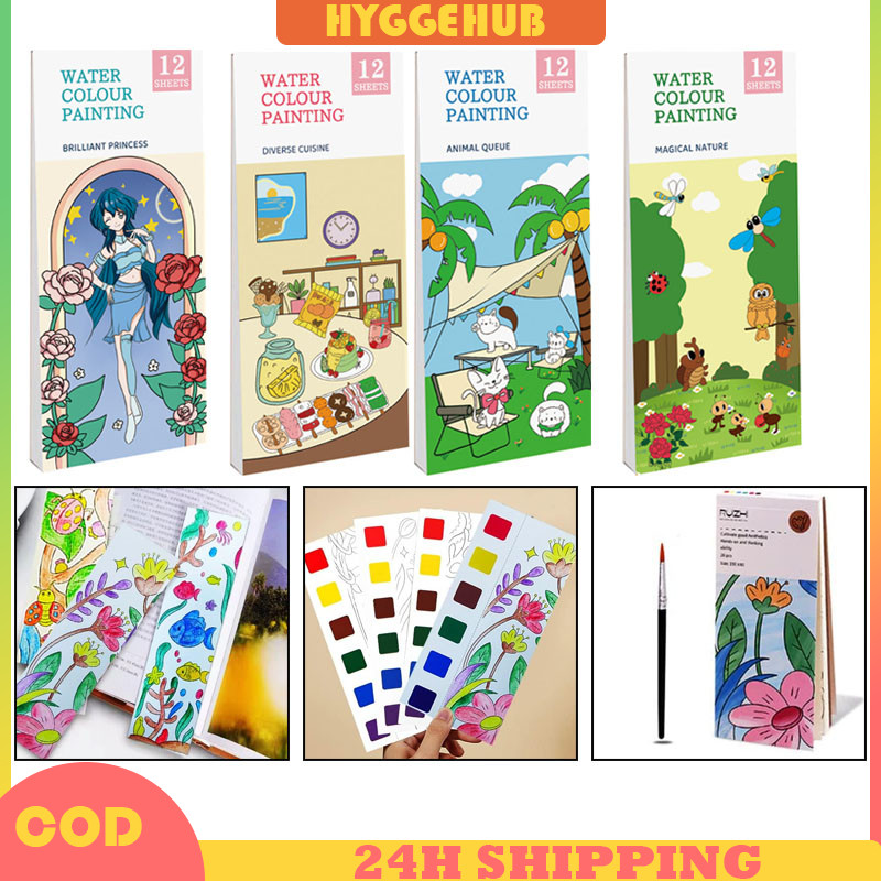 

1 Set Paket Lukis/Paket Melukis Anak/Buku Mewarnai Cat Air Anak-anak