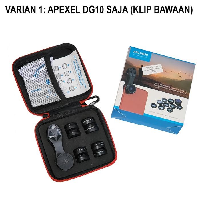 APEXEL 10 in 1 Lensa Fisheye Macro Star Wide Angle Lens - DG10 - APEXEL DG10SAJA