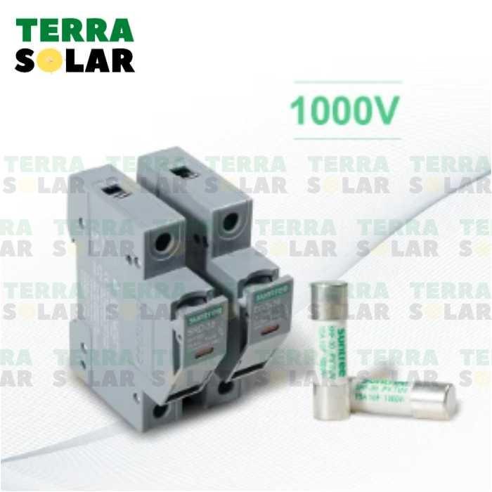 SUNTREE PV DC 1000V Fuse/Sekring/+Holder Pengaman DC Solar Surya - Holder+Fuse 32A
