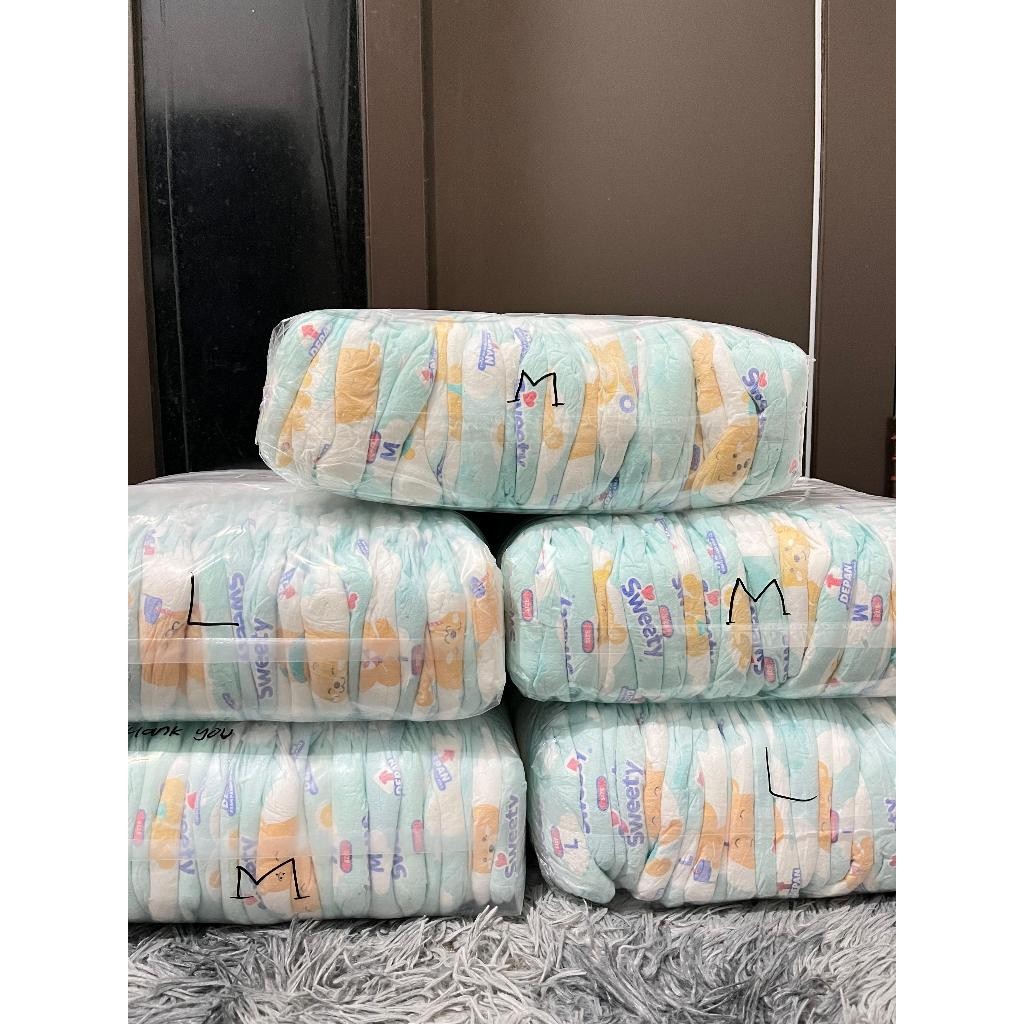 termurah Popok Bayi,Isi 50pcs Original Repack.( Merk Sweety Silver,Sweety Gold,Huggies & Happy Neppy