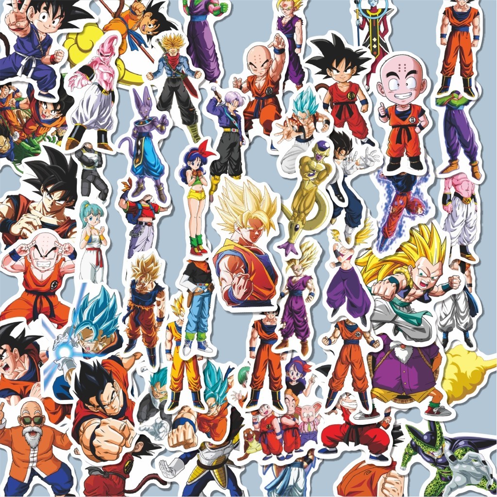 

100PCS Lucu Sticker Dragon Ball Sticker Stiker Aesthetic Stiker Anti Air Stikers Berperekat Waterproof sticker decal buat Motor Helm Buku Journal Koper Casing HP Laptop Botol Minum Hadiah anak