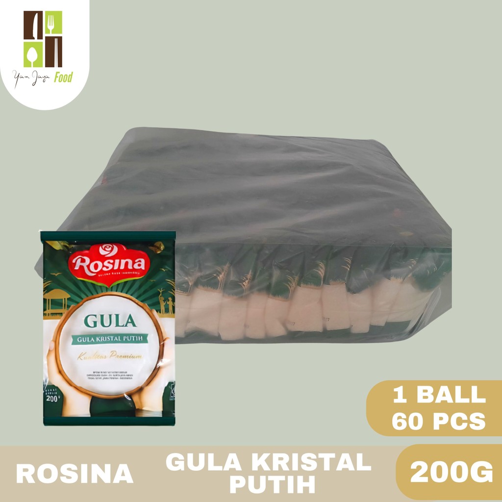 

Rosina Gula Pasir 200g -1BALL/60PCS / Gula Kristal Putih / Gula Putih / Gula Premium