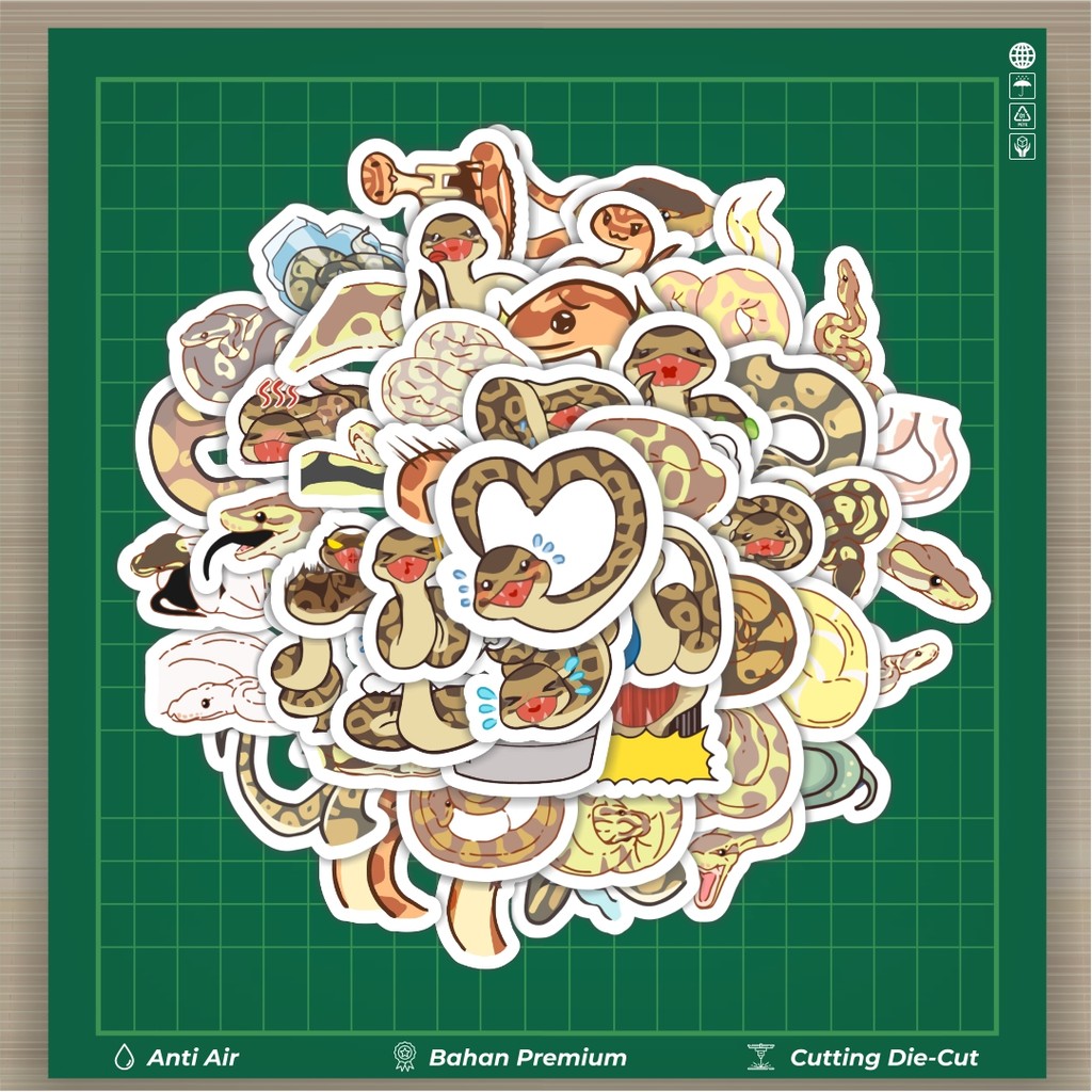 

HOT 50 PCS STIKER Sticker Hewan Ular Piton Stiker Fashion Cars Decal Dingin Kartu Album Custom Vinyl Anti Air- Sticker Aesthetic Buku Journal Koper Casing HP Tablet Laptop Helm Motor Botol Minum