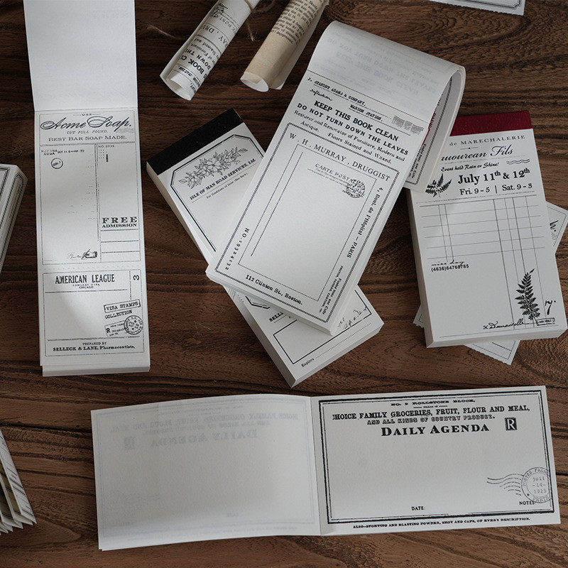 

100pcs/lot Memo Pads Material Paper The Scraps of Letters Junk Journal Paper diary Scrapbooking Background Decoration Paper