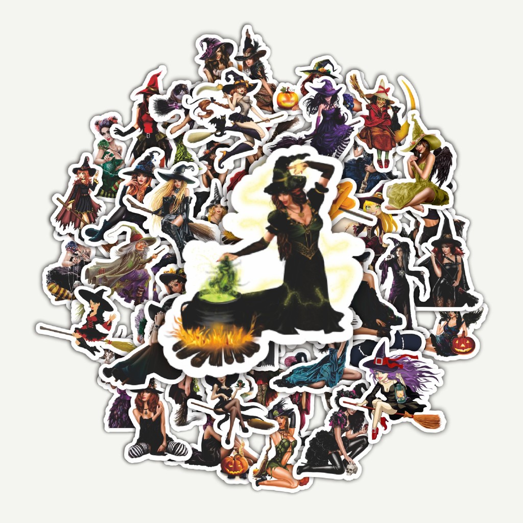 

Sticker Pack Stiker Gothic Art Witch | Sticker TUMBLR | Stiker LAPTOP KOPER HELM