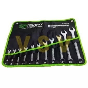 TEKIRO Kunci ring pas set 8-24mm ringpas 11pc Kunci pas ring 8-24MM TEKIRO