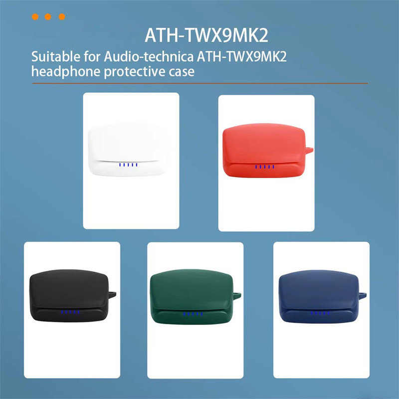 Untuk Audio-technica ATH-TWX9MK2 Penutup Kotak Earphone Bluetooth Casing Silikon Lembut untuk Akseso