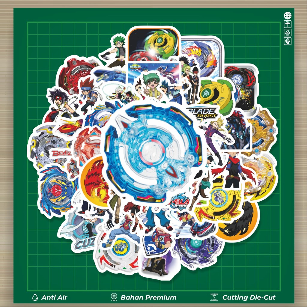 

HOT 50 PCS STIKER Sticker Kartun Beyblade Sticker Stiker Fashion Cars Decal Dingin Kartu Album Custom Vinyl Anti Air- Sticker Aesthetic Buku Journal Koper Casing HP Tablet Laptop Helm Motor Botol Minum