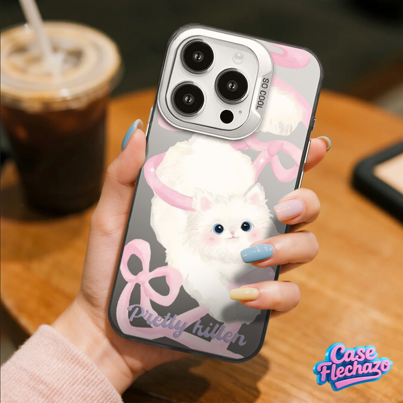 【Terbaru iPhone】Case hp iPhone kucing Cuci gudang Bergaya Anti-tabrakan 6 7 8 11 12 13 14 15 X XS XR