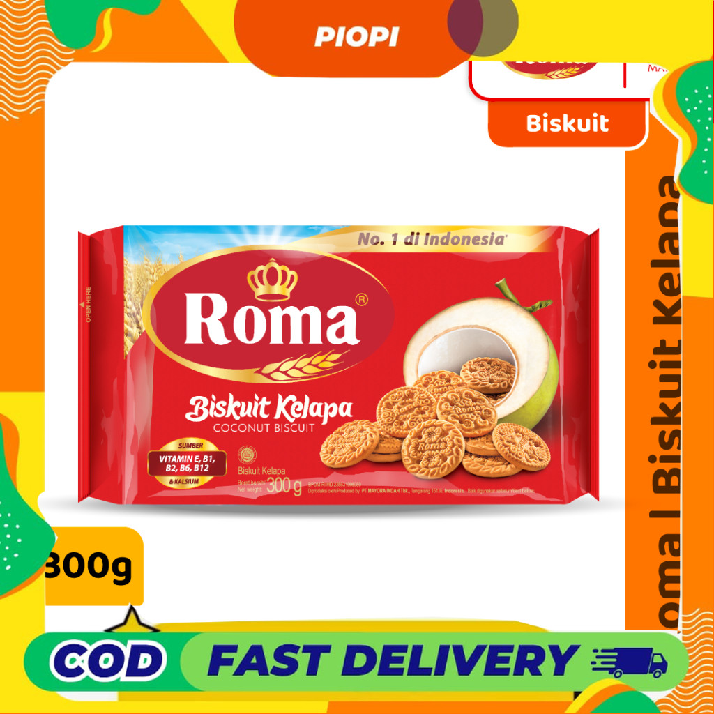 

PIOPI Biskuit Roma Kelapa 300 Gr Renyah Gurih Sehat