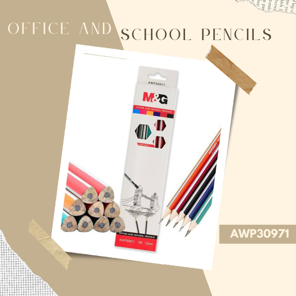 

Pencil M&G HB With Eraser Triangular Assorted AWP30971-PER PCS