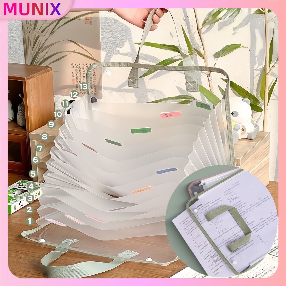 

Ready-CODTas Dokumen 13 Sekat-A4/F4 Besar Transparan,Anti Air+Handle Portable-Untuk siswa & guru