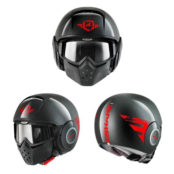 STIKER HELM RETRO GOOGLE MASK SHARK DESIGN  Bahan Waterproof