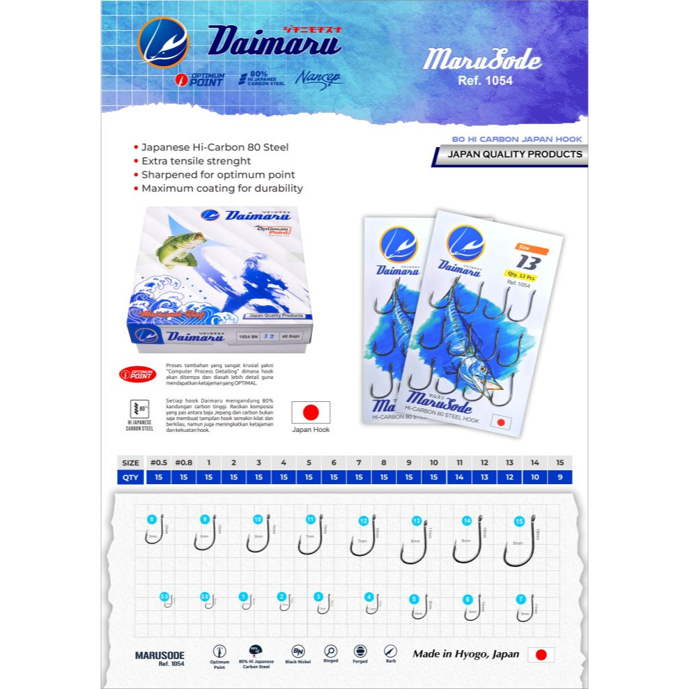 Mata Pancing Daimaru Marusode 1054 - Kail ukuran Kecil .