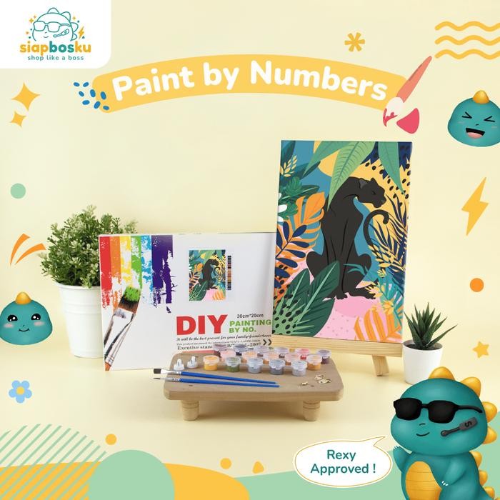 

PAINT BY NUMBER 20x30 CM AESTHETIC KIT KANVAS LUKIS PEMANDANGAN - Black Jaguar