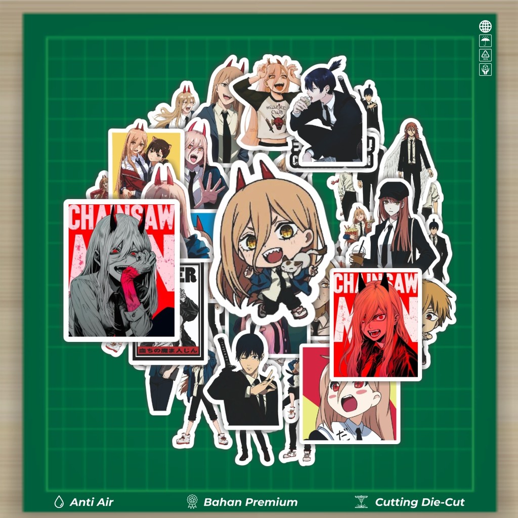 

HOT 50 PCS STIKER Stiker Anime Chainsaw Man v3 Stiker Fashion Cars Decal Dingin Kartu Album Custom Vinyl Anti Air- Sticker Aesthetic Buku Journal Koper Casing HP Tablet Laptop Helm Motor Botol Minum