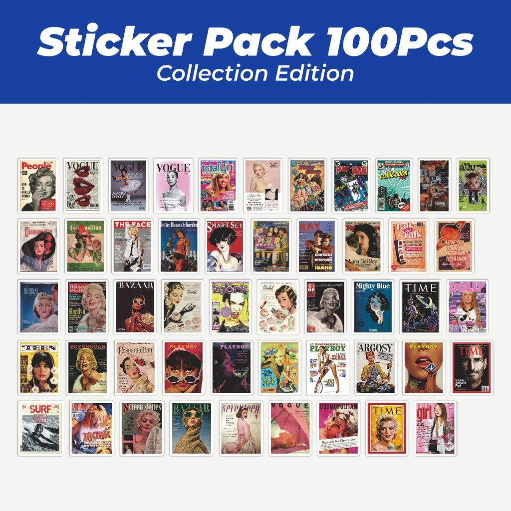 

Hot Stiker 90s Vintage Magazine Lucu Anti Air Stikers Berperekat Waterproof Sticker Decal Buat Motor Helm Buku Journal Koper Casing HP Laptop Botol Minum