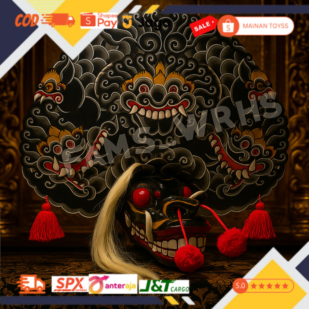 Barongan Telon VIP Ukuran 22 Full Kayu Barongan Caplokan Kayu dt