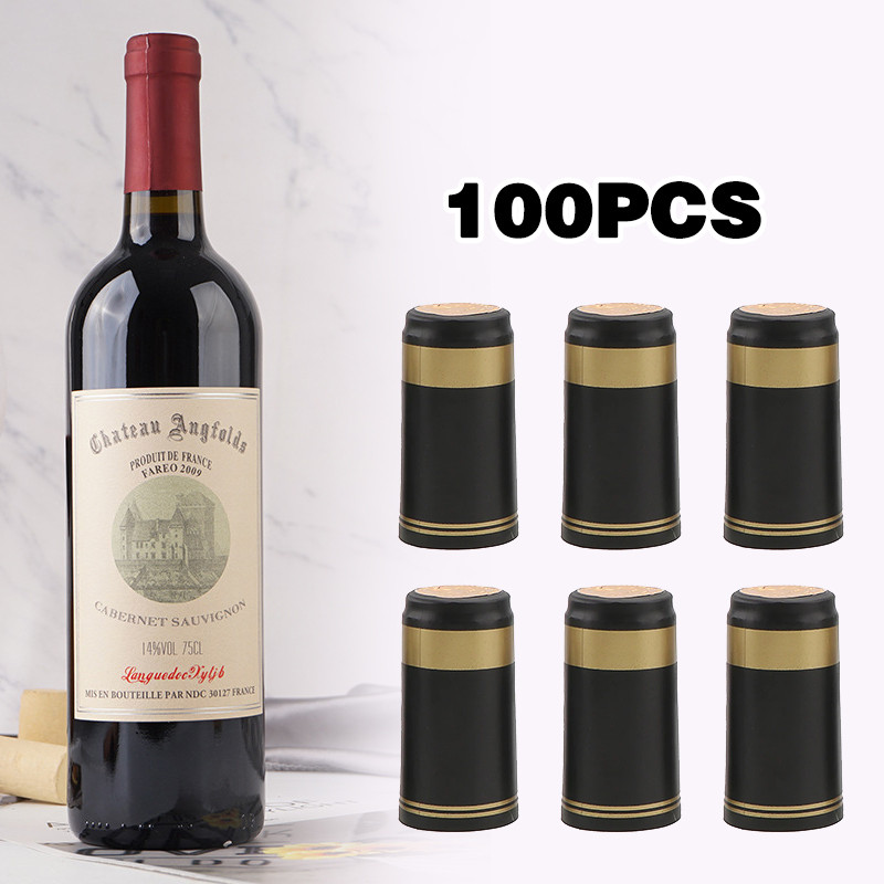100Pcs Plastik Wrap Segel Botol / Tutup Wine Segel / Pvc Shrink Film Wine Bottle