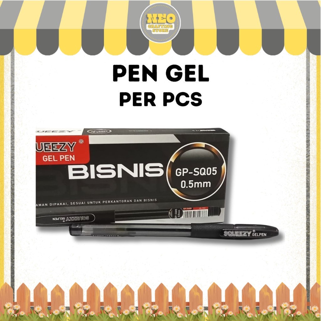 

Pulpen Gel Pen Bisnis Tinta Hitam 0.5 mm