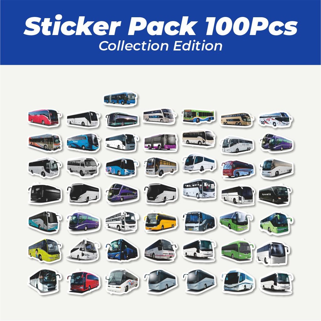 

Hot Stiker Tour Bus Lucu Anti Air Stikers Berperekat Waterproof Sticker Decal Buat Motor Helm Buku Journal Koper Casing HP Laptop Botol Minum