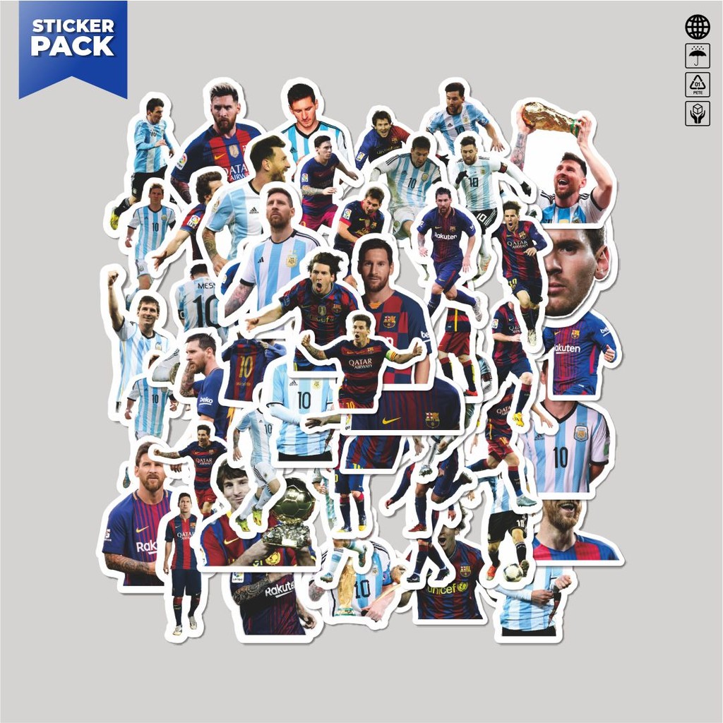 

[100PCS]Stiker Pack Stiker Leo Messi Aesthetic Vinyl Anti Air Dekorasi Sticker Laptop Buku Journal Koper Helm Casing HP Gitar Helm Skateboard
