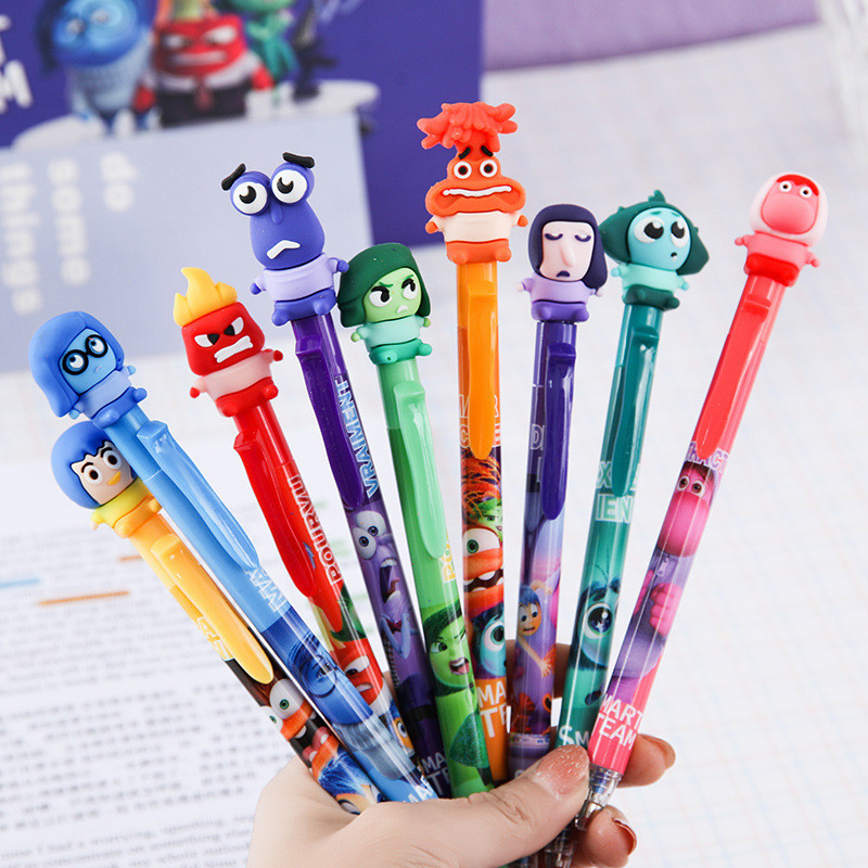 

9/36pcs Inside Out 2 Doll Gel Pen Anime 0.5 Erasable Blue Writ Practice Press Sign Student Friend Interest Gift Stationery New
