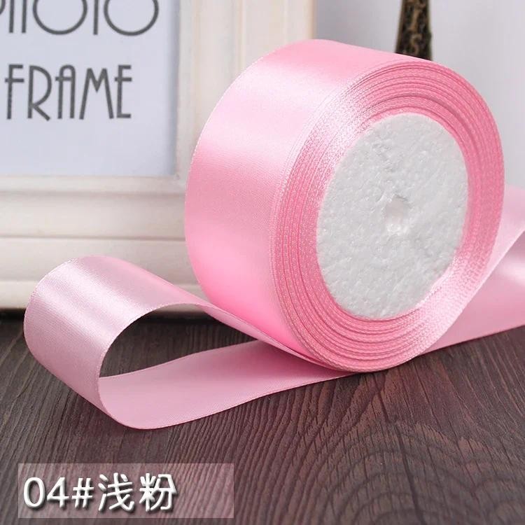 

6mm 1cm 15mm 2cm 25mm 4cm 5cm Pink Satin Ribbons DIY Baby Bow Material Handmade Crafts Supplies Wedding Christmas Decoration
