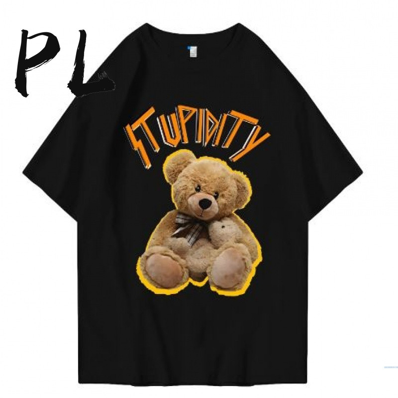 PL Kaos lengan pendek terbaru/Kaos kasual pria/Kaos kasual wanita/Baju longgar/Kebutuhan sehari-hari